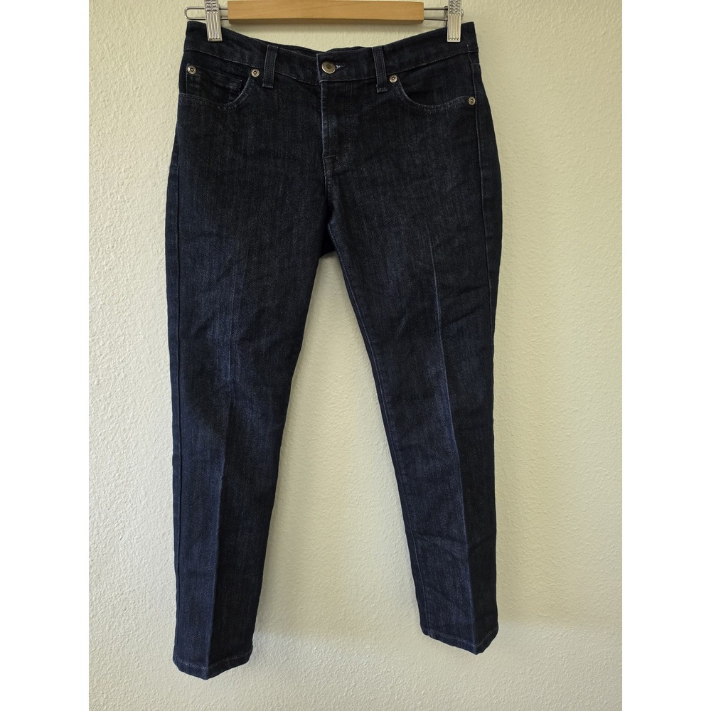David Kahn Jeans Women's Size 26 Skinny Dark Blue Denim Straight Slim Pants